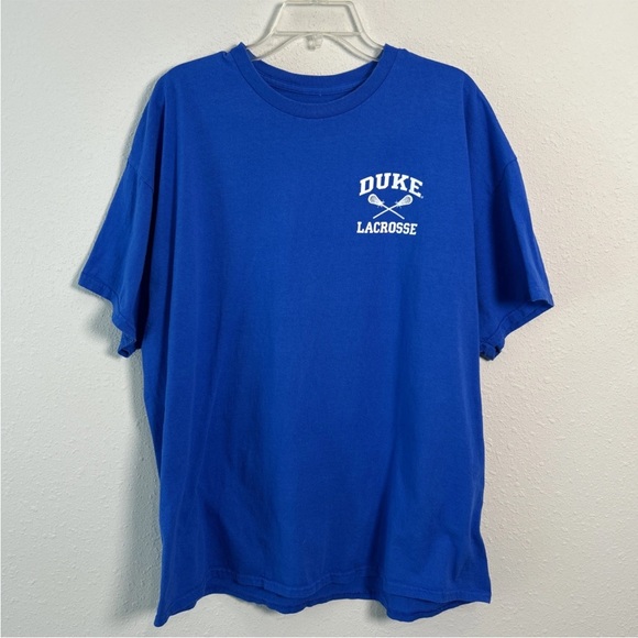 Duke Blue Devils Lacrosse TRT T-Shirt Men’s 2XL Blue Short Sleeve Double Sided - Picture 2 of 10